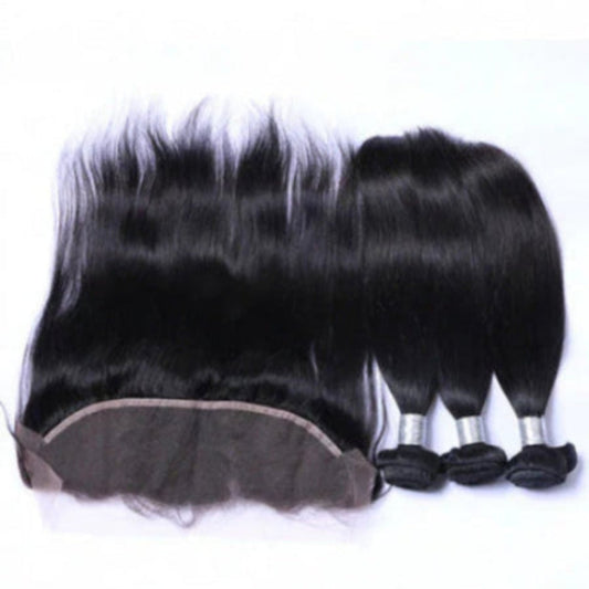 Luxury Straight Bundles with a Lace Frontal 13x4"